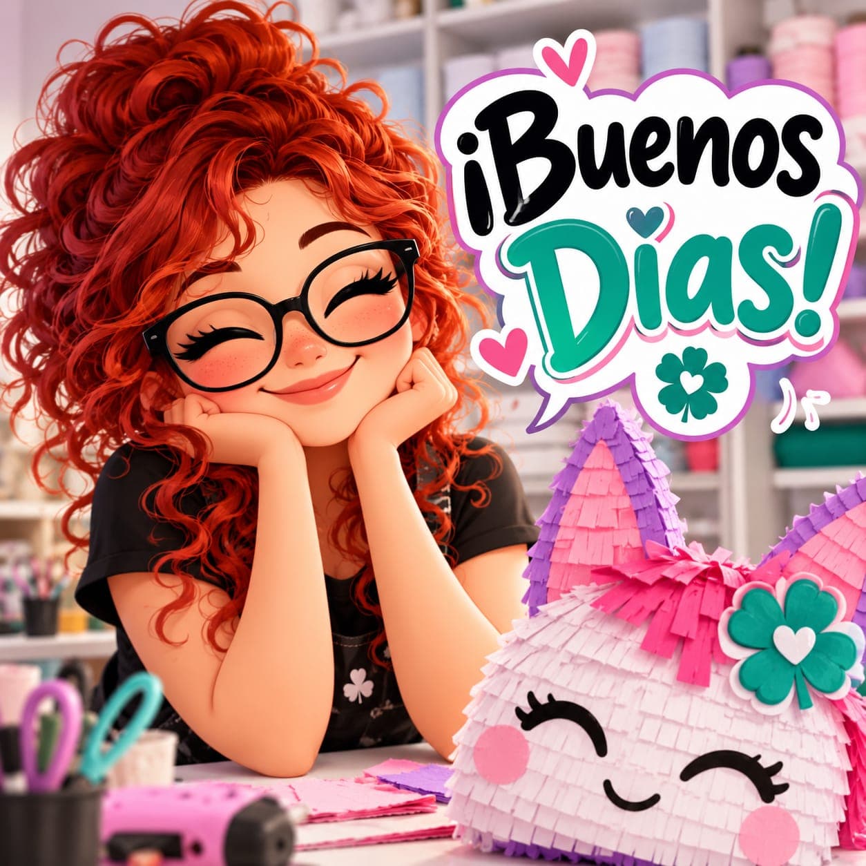 Piñata 3D con orejitas