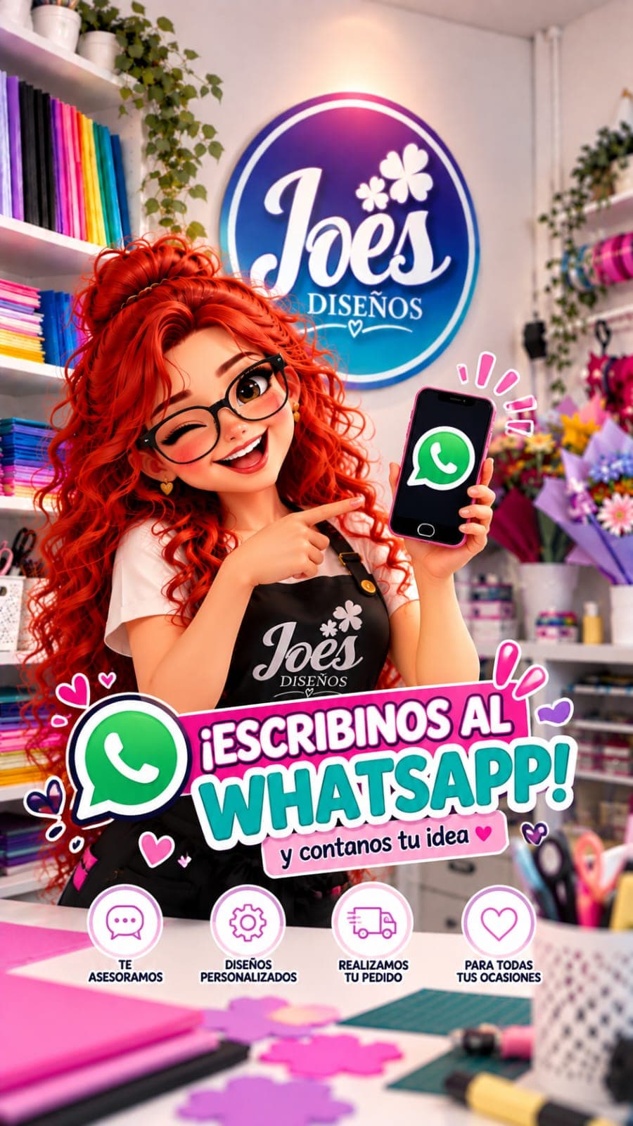 Joes te invita a escribirle por WhatsApp y contarle tu idea
